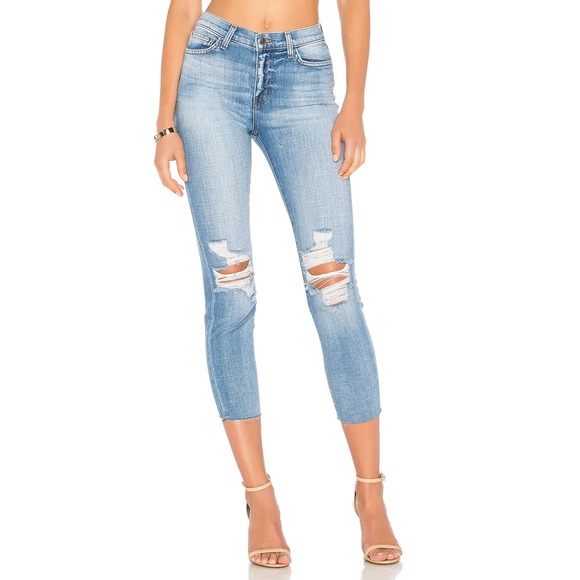 L'AGENCE Denim - L'AGENCE El Matador French Slim Light Wash Raw Hem Jeans Glacier Size 29…